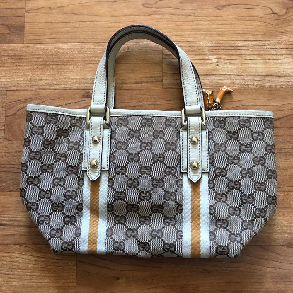 Gucci Cream GG Jolicoeur Medium Tote Bag - Picture 5 of 8